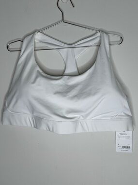 Athleta Ultimate Bra D-DD+ Plus Size 3X White Sports Bra Athletic New NWT